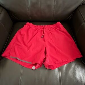 lululemon athletica Men's Bright Red Performance Shorts